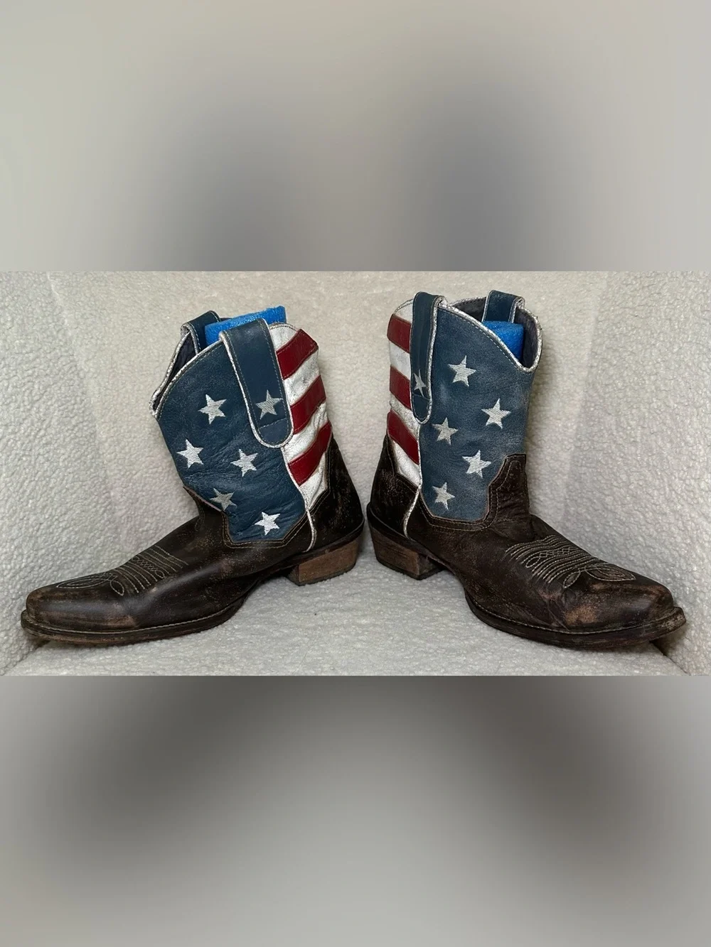 Americana Patriotic Western Boots USA Flag Leather Summer 4th of July‎ Cowboy 8